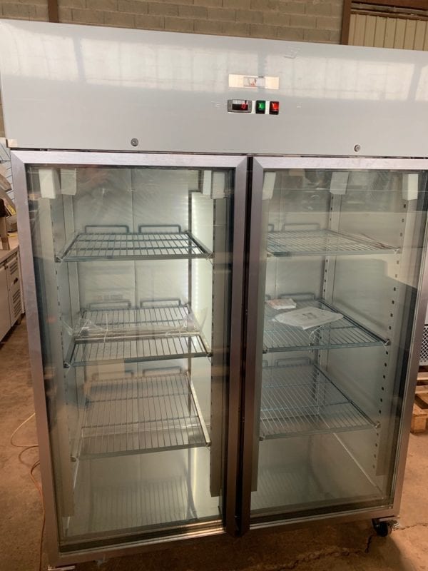 Réfrigérateur inox 1400 L / 2 portes vitrée – Image 2