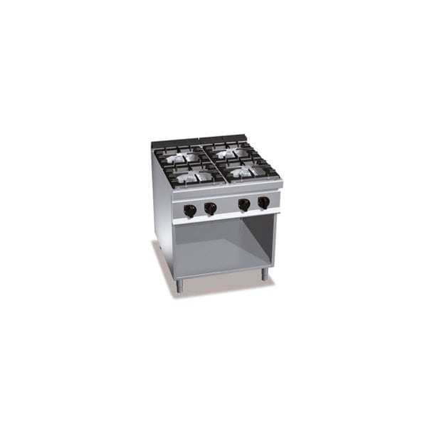 Cuisinière gaz 4 brûleurs (32kW) sur pieds