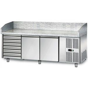 Meuble pizza / 2 portes + 7 tiroirs