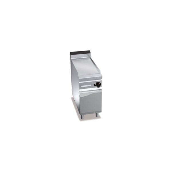 Plaque de cuisson gaz chromée 396 x 667 mm sur pieds