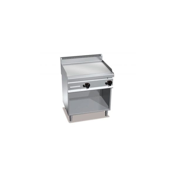 Plaque de cuisson gaz chromée 795 x 500 mm sur pieds