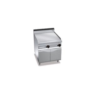 Plaque de cuisson gaz chromée 796 x 667 mm sur pieds