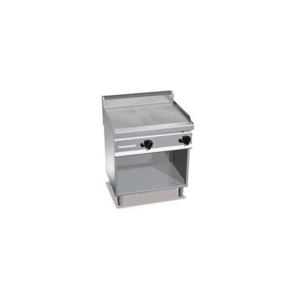 Plaque de cuisson gaz rainurée 795 x 500 mm sur pieds