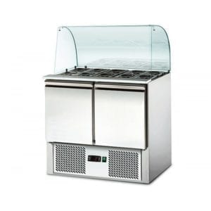 Saladette compacte vitrée / 2 portes