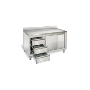 Armoire 700 adossée 2000 mm / 3 tiroirs Gauche