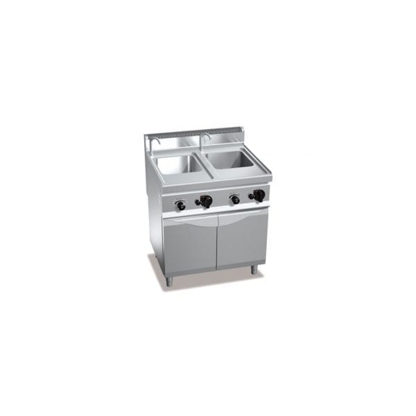 Cuiseur à pâtes gaz 30 + 30 L / sur pieds