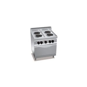 Cuisinière électrique 4 plaques rondes (10.4kW) sur four électrique (3kW)