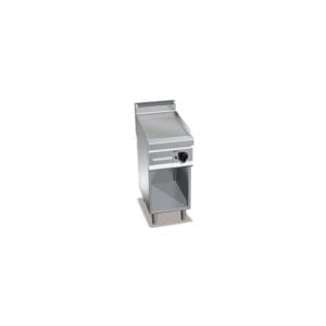 Plaque de cuisson électrique rainurée 395 x 500 mm sur pieds