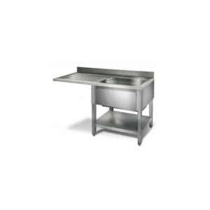 Table lave-vaisselle égouttoir G / 1200 mm 1 évier prof.700