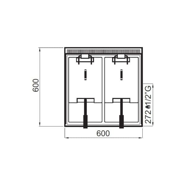 Friteuse gaz 2x8 litres (13.2kW) sur pieds – Image 3