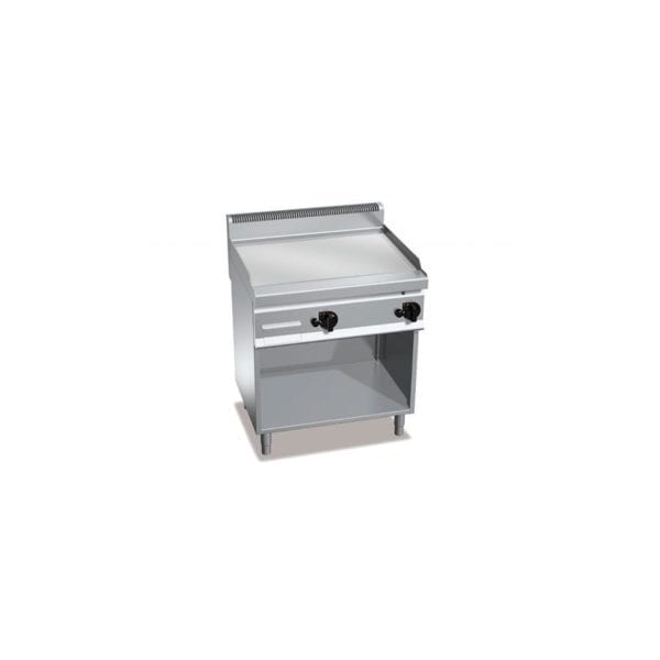 Plaque de cuisson gaz chromée 795 x 500 mm sur pieds