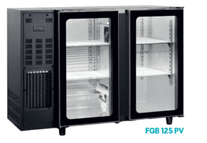 Arrière bar 2 portes vitrées 283 litres