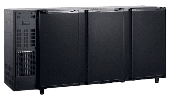 Arrière bar 3 portes pleines 390 litres