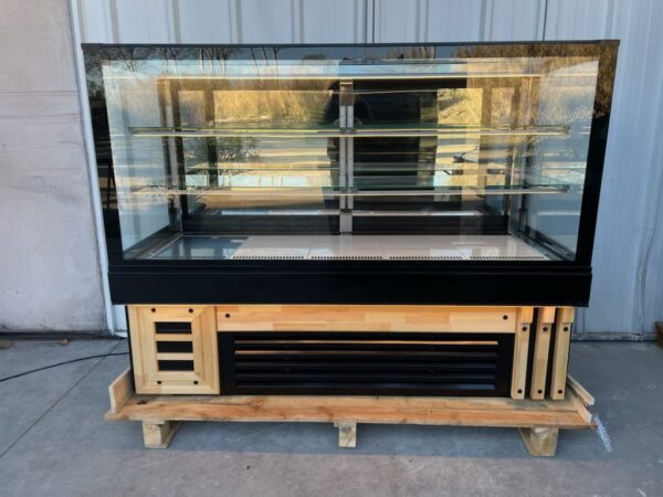 Vitrine de présentation moderne vitrage droit réfrigérée pour boulangerie / pâtisserie / snack – Image 6