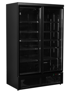 VITRINE LIBRE SERVICE 2 PORTES VITREE FULL BLACK